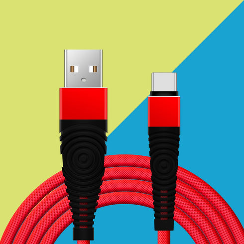 Heavy-Duty Braided Fast Charge Phone Charger USB C Type C Data Cable - TradeNRG UK